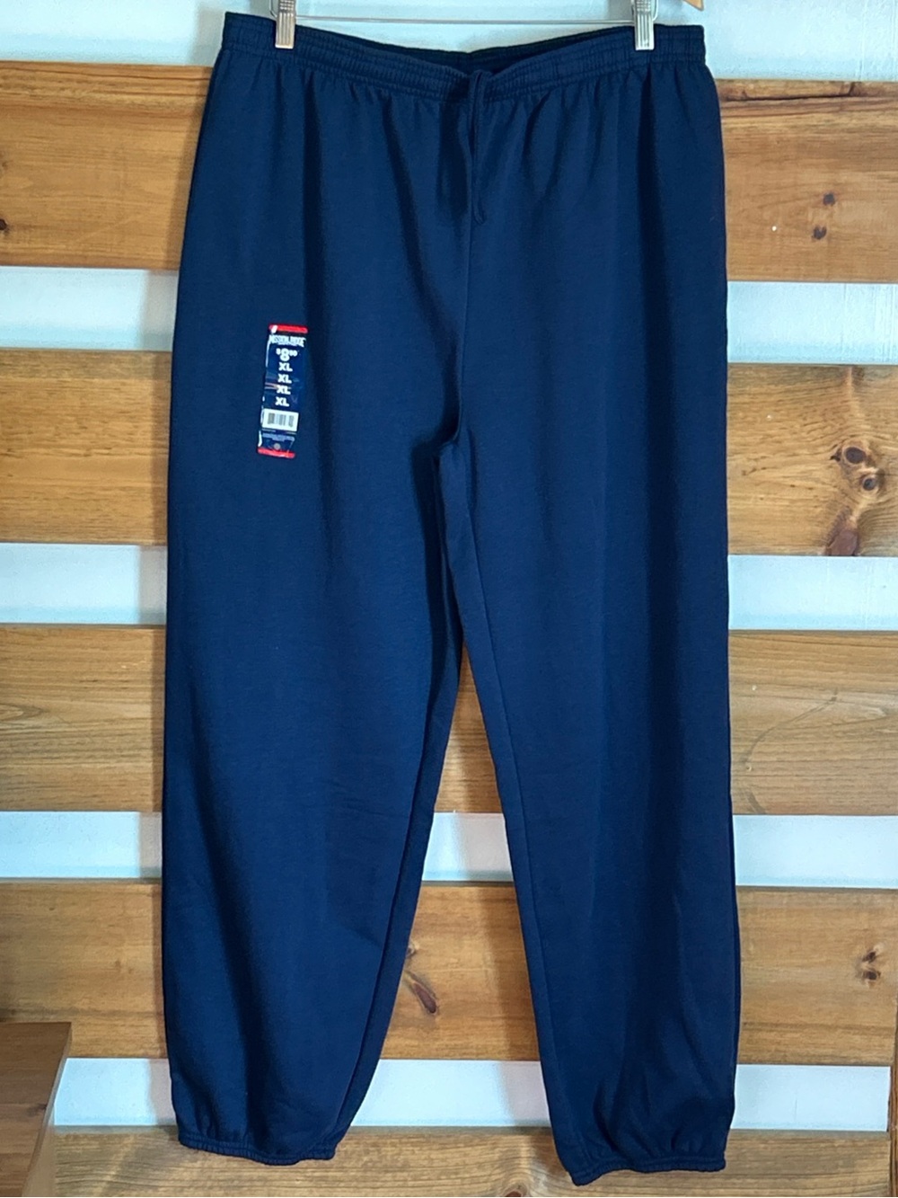 NWT Mission Ridge Solid Navy Elastic Waist Men's XL Cozy Fleece Sweatpants
